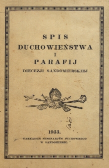 Spis Duchowieństwa i Parafij Diecezji Sandomierskiej na Rok 1933