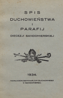 Spis Duchowieństwa i Parafij Diecezji Sandomierskiej 1934