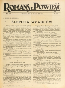 Romans i Powieść. R. 19, nr 35 (27 sierpnia 1927)