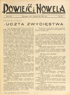 Powieść i Nowela. R. 19, nr 40 (1 października 1927)