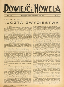 Powieść i Nowela. R. 19, nr 41 (8 października 1927)