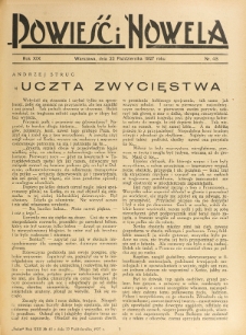 Powieść i Nowela. R. 19, nr 43 (22 października 1927)