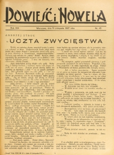 Powieść i Nowela. R. 19, nr 45 (5 listopada 1927)