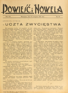 Powieść i Nowela. R. 19, nr 47 (19 listopada 1927)