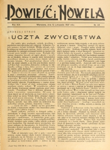 Powieść i Nowela. R. 19, nr 46 (12 listopada 1927)