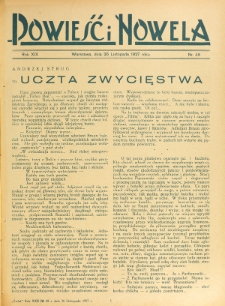 Powieść i Nowela. R. 19, nr 48 (26 listopada 1927 )