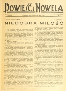 Powieść i Nowela. R. 20, nr 1 (7 stycznia 1928)