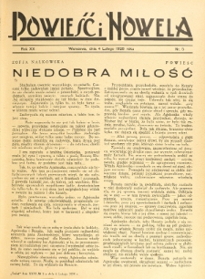 Powieść i Nowela. R. 20, nr 5 (4 lutego 1928)