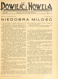 Powieść i Nowela. R. 20, nr 7 (18 lutego 1928)
