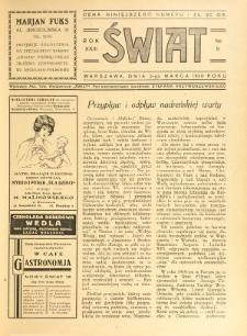Świat : pismo tygodniowe ilustrowane poświęcone życiu społecznemu, literaturze i sztuce. R. 23 (1928), nr 9 (3 marca)