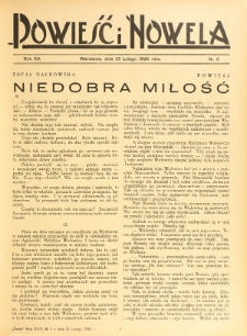 Powieść i Nowela. R. 20, nr 8 (25 lutego 1928)