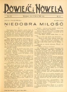 Powieść i Nowela. R. 20, nr 13 (31 marca 1928)