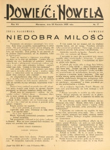 Powieść i Nowela. R. 20, nr 17 (28 kwietnia 1928)