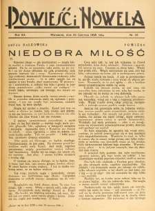 Powieść i Nowela. R. 20, nr 26 (30 czerwca 1928)