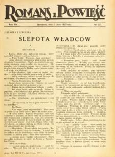 Romans i Powieść. R. 19, nr 27 (2 lipca 1927).