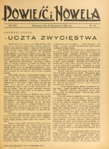 Powieść i Nowela. R. 19, nr 42 (15 października 1927)