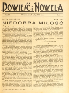 Powieść i Nowela. R. 20, nr 6 (11 lutego 1928)