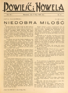 Powieść i Nowela. R. 20, nr 18 (12 maja 1928)