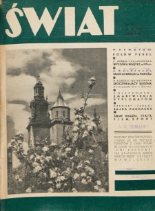 Świat : pismo tygodniowe ilustrowane poświęcone życiu społecznemu, literaturze i sztuce. R. 32, nr 15 (10 kwietnia 1937)
