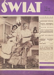 Świat : pismo tygodniowe ilustrowane poświęcone życiu społecznemu, literaturze i sztuce. R. 32, nr 50 (11 grudnia 1937)