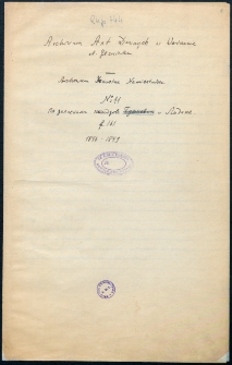 Odpisy z akt tajnego archiwum namiestnika Królestwa Polskiego, wykonane przez ks. Ussasa, dotyczące ks. Adama Lidike