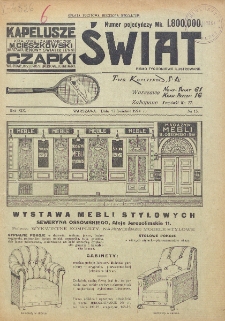 Świat : pismo tygodniowe ilustrowane poświęcone życiu społecznemu, literaturze i sztuce. R. 19 (1924), nr 15 (12 kwietnia)