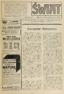 Świat : pismo tygodniowe ilustrowane poświęcone życiu społecznemu, literaturze i sztuce. R. 8 (1913), nr 30 (26 lipca)