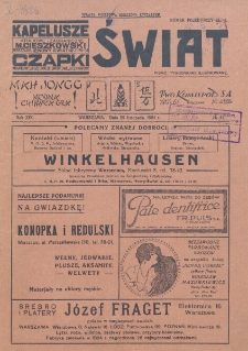 Świat : pismo tygodniowe ilustrowane poświęcone życiu społecznemu, literaturze i sztuce. R. 19 (1924), nr 48 (29 listopada)