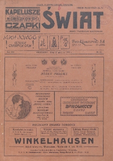 Świat : pismo tygodniowe ilustrowane poświęcone życiu społecznemu, literaturze i sztuce. R. 19 (1924), nr 52 (27 grudnia)