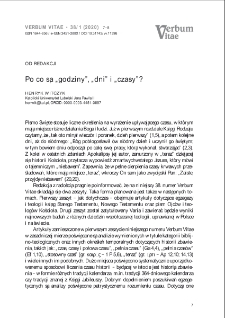 Po co są &bdquo;godziny&rdquo;, &bdquo;dni&rdquo; i &bdquo;czasy&rdquo;?