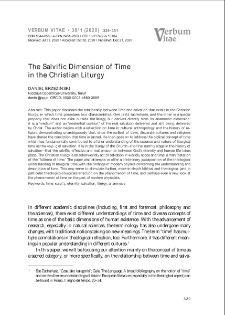 The Salvific Dimension of Time in the Christian Liturgy