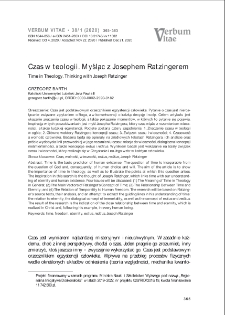 Czas w teologii. Myśląc z Josephem Ratzingerem