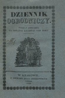 Dziennik Ogrodniczy. 1829, p. 4