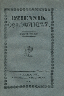 Dziennik Ogrodniczy. 1829, p. 3