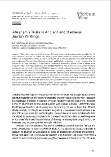 Abraham’s Trials in Ancient and Medieval Jewish Writings
