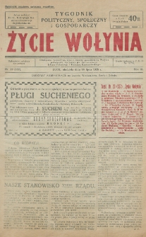 Życie Wołynia : czasopismo bezpartyjne, myśli i czynowi polskiemu na Wołyniu poświęcone. R. 3, nr 29=127 (18 lipca 1926)