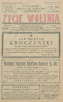 Życie Wołynia : czasopismo bezpartyjne, myśli i czynowi polskiemu na Wołyniu poświęcone. R. 3, nr 37=135 (12 września 1926)