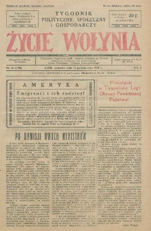 Życie Wołynia : czasopismo bezpartyjne, myśli i czynowi polskiemu na Wołyniu poświęcone. R. 3, nr 41=139 (10 października 1926)