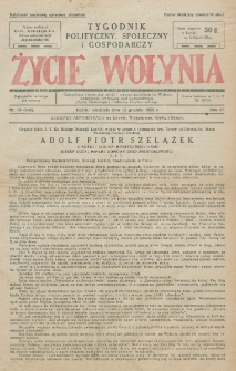 Życie Wołynia : czasopismo bezpartyjne, myśli i czynowi polskiemu na Wołyniu poświęcone. R. 3, nr 50=148 (12 grudnia 1926)