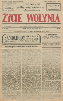 Życie Wołynia : czasopismo bezpartyjne, myśli i czynowi polskiemu na Wołyniu poświęcone. R. 4, nr 27=177 (10 lipca 1927)
