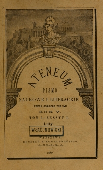 Ateneum : pismo naukowe i literackie / [redaktor H. Benni]. Tom 17, t. 1, z. 2 (1880)