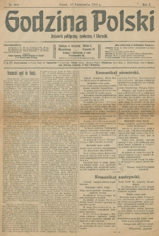 Godzina Polski : dziennik polityczny, społeczny i literacki. R. 1, nr 299 (27 października 1916)