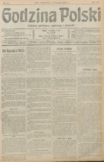 Godzina Polski : dziennik polityczny, społeczny i literacki. R. 3, nr 14 (14 stycznia 1918)