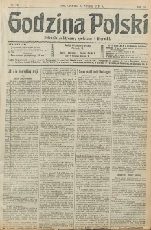 Godzina Polski : dziennik polityczny, społeczny i literacki. R. 3, nr 24 (24 stycznia 1918)