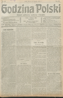 Godzina Polski : dziennik polityczny, społeczny i literacki. R. 3, nr 30 (30 stycznia 1918)