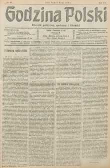 Godzina Polski : dziennik polityczny, społeczny i literacki. R. 3, nr 64 (6 marca 1918)
