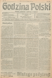 Godzina Polski : dziennik polityczny, społeczny i literacki. R. 3, nr 85 (27 marca 1918)