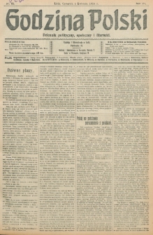 Godzina Polski : dziennik polityczny, społeczny i literacki. R. 3, nr 91 (4 kwietnia 1918)