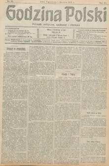 Godzina Polski : dziennik polityczny, społeczny i literacki. R. 3, nr 95 (8 kwietnia 1918)