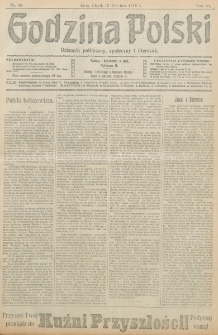 Godzina Polski : dziennik polityczny, społeczny i literacki. R. 3, nr 99 (12 kwietnia 1918)